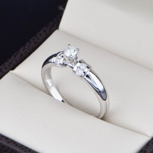 Anillo de compromiso Oro 14k diamantes sdiam-030