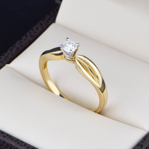 Anillo de compromiso Oro 14k diamantes sdiam-031
