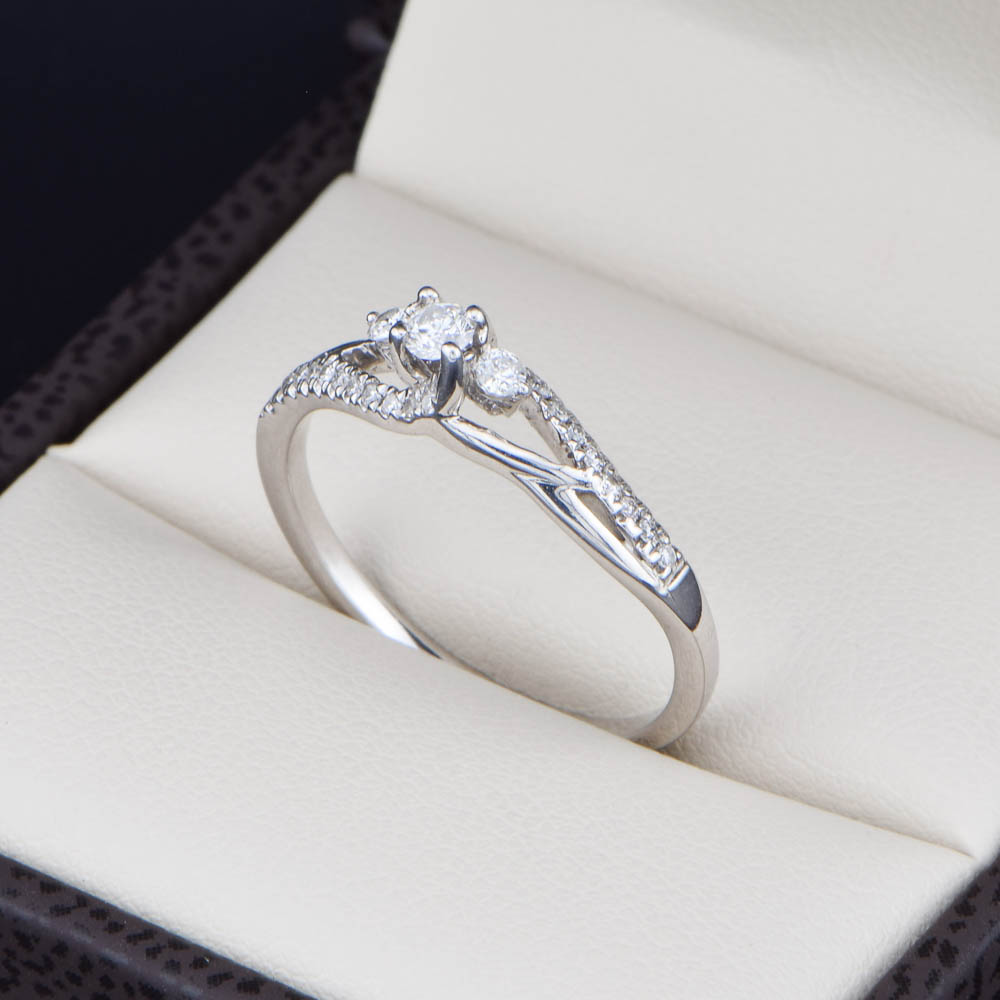 Anillo de compromiso Oro 14k diamantes sdiam-035