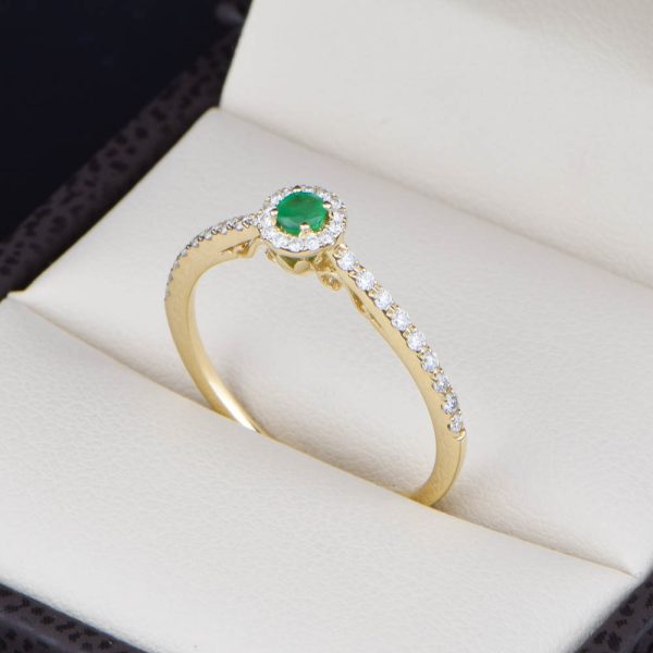 Anillo de compromiso Oro 14k diamantes sdiam-040