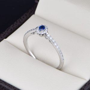 Anillo de compromiso Oro 14k diamantes sdiam-042