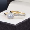 Duo de boda oro 14k diamantes ddiam-004