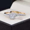 Duo de boda oro 14k diamantes ddiam-002