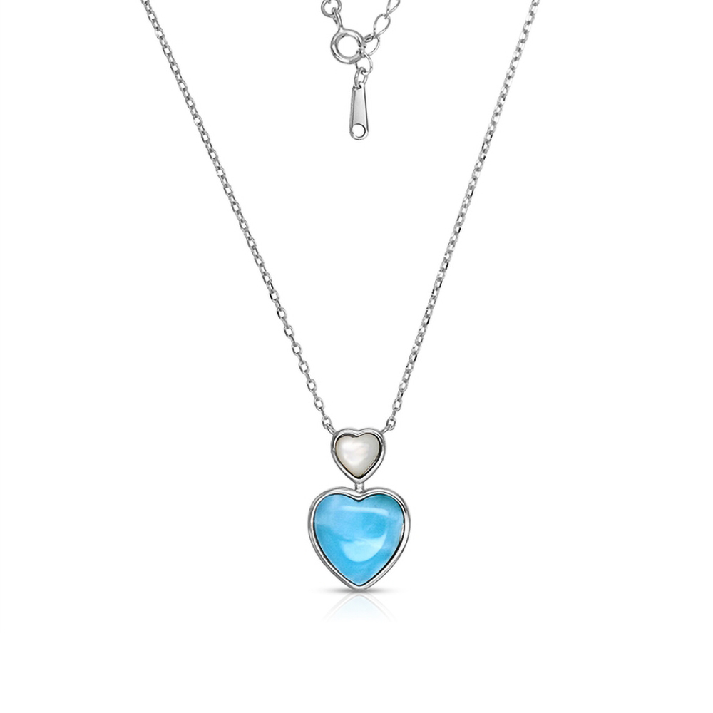 Gargantilla plata 925 Larimar gapl-007