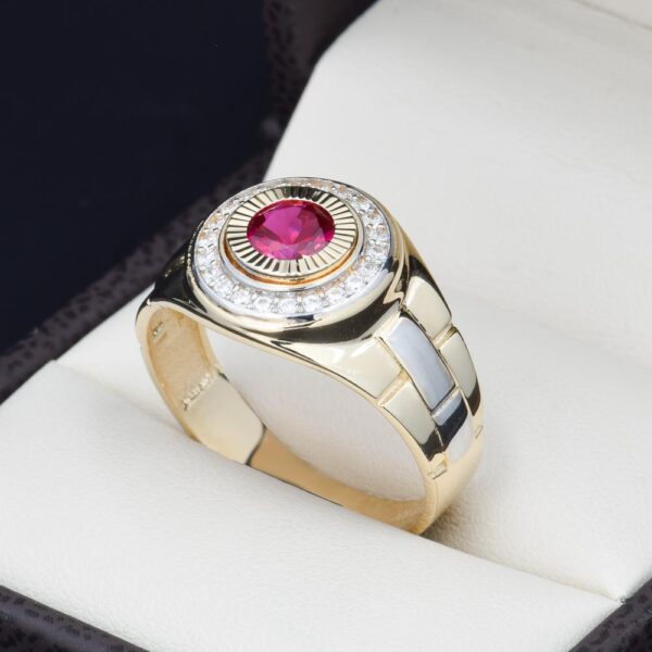 Anillo Oro 14k zirconias Joyeria Alahas ANO-012