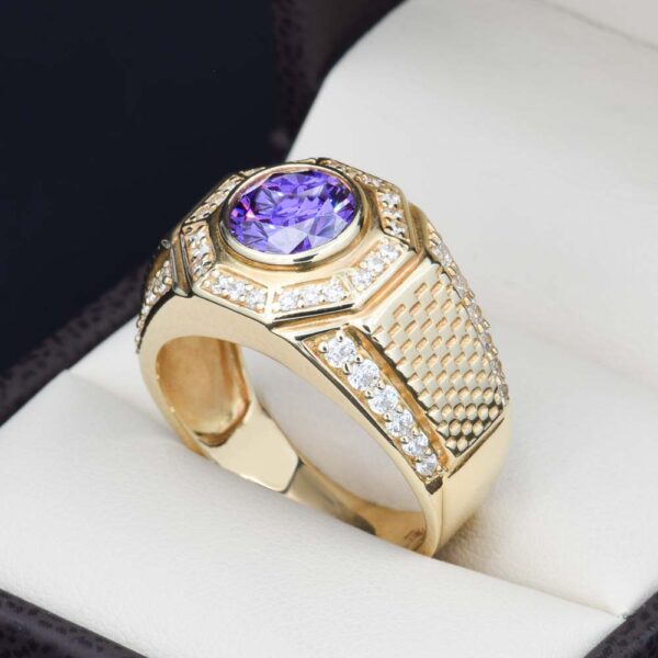 Anillo Oro 14k zirconias Joyeria Alahas ANO-016
