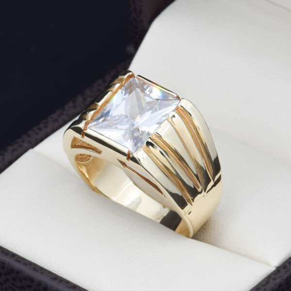 Anillo Oro 14k zirconias Joyeria Alahas Ano-029