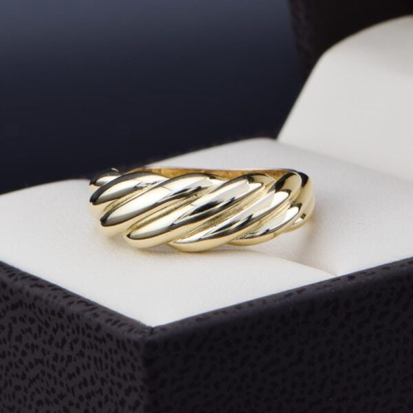 Anillo Oro 14k zirconias Joyeria Alahas Ano-023