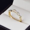 Anillo Oro 14k zirconias Joyeria Alahas Ano-030
