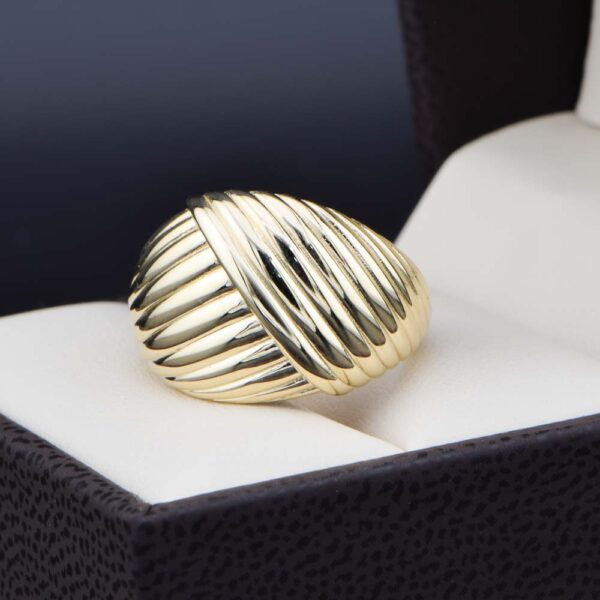 Anillo oro 14k zirconias Joyeria Alahas ANO-034