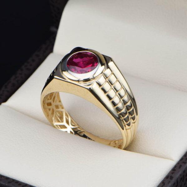 Anillo oro 14k zirconias Joyeria Alahas ANO-040