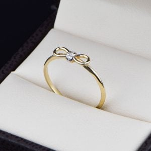 Anillo oro 14k zirconias Joyeria Alahas ANO-035
