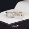 Duo de boda oro 14k con diamantes ddiam-071