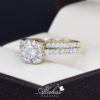 Duo de boda oro 14k con diamantes ddiam-072