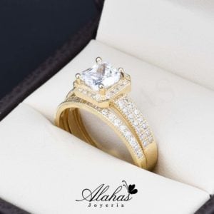 Duo de boda oro 14k Joyeria Alahas do-074