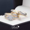 Trios de boda oro 14k troz-101