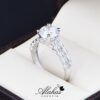 Anillo de compromiso oro 14k con zirconias soloz-169