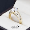 Anillo de compromiso oro 14k con zirconias soloz 203