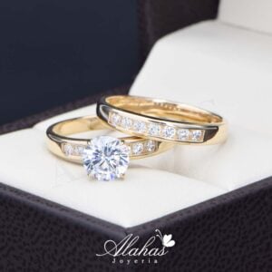 Duo de boda oro 14k joyeria alahas do-085