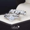 Trio de boda en plata 925 Joyeria Alahas abpt-037