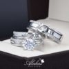 Trio de boda en plata 925 Joyeria Alahas abpt-038