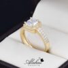 Anillo de compromiso oro 14k con zirconias Joyeria Alahas soloz-225
