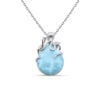 Cadena en Larimar Plata 925 Joyeria Alahas cdpl-013