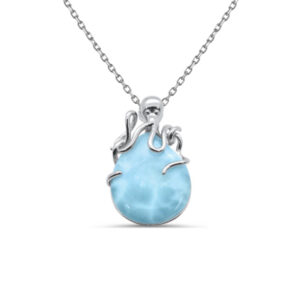 Cadena en Larimar Plata 925 Joyeria Alahas cdpl-013