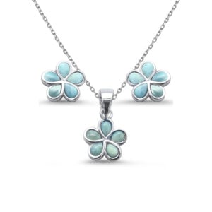 Set en plata 925 con Larimar Alahas SPL-008