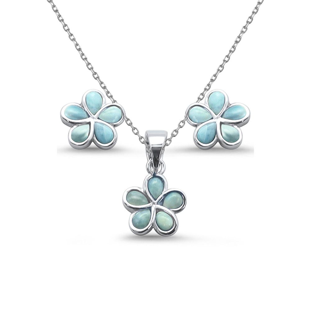 Set en plata 925 con Larimar Alahas SPL-008
