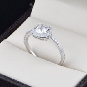 Anillo de compromiso Plata 925 con zirconias Joyeria Alahas ABPS-002