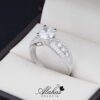 Anillo de compromiso Oro 14k con Zirconias Joyeria Alahas soloz-233