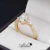 Anillo de compromiso Oro 14k con Zirconias Joyeria Alahas soloz-234