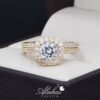 Duo de boda Oro 14k Zirconias Joyeria Alahas Do-110