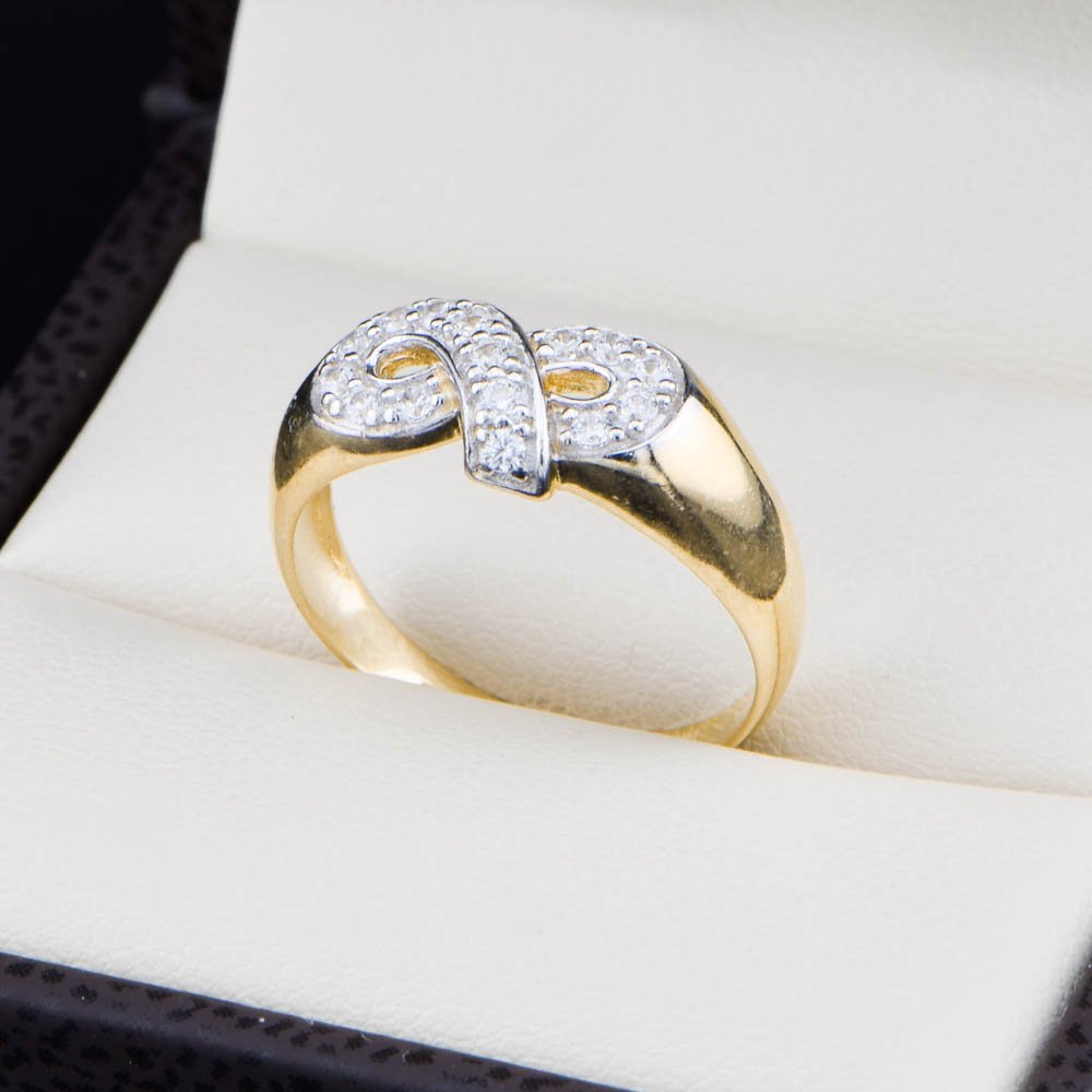 Anillo de promesa Oro 14k y Zirconias Joyeria Alahas ANO-067