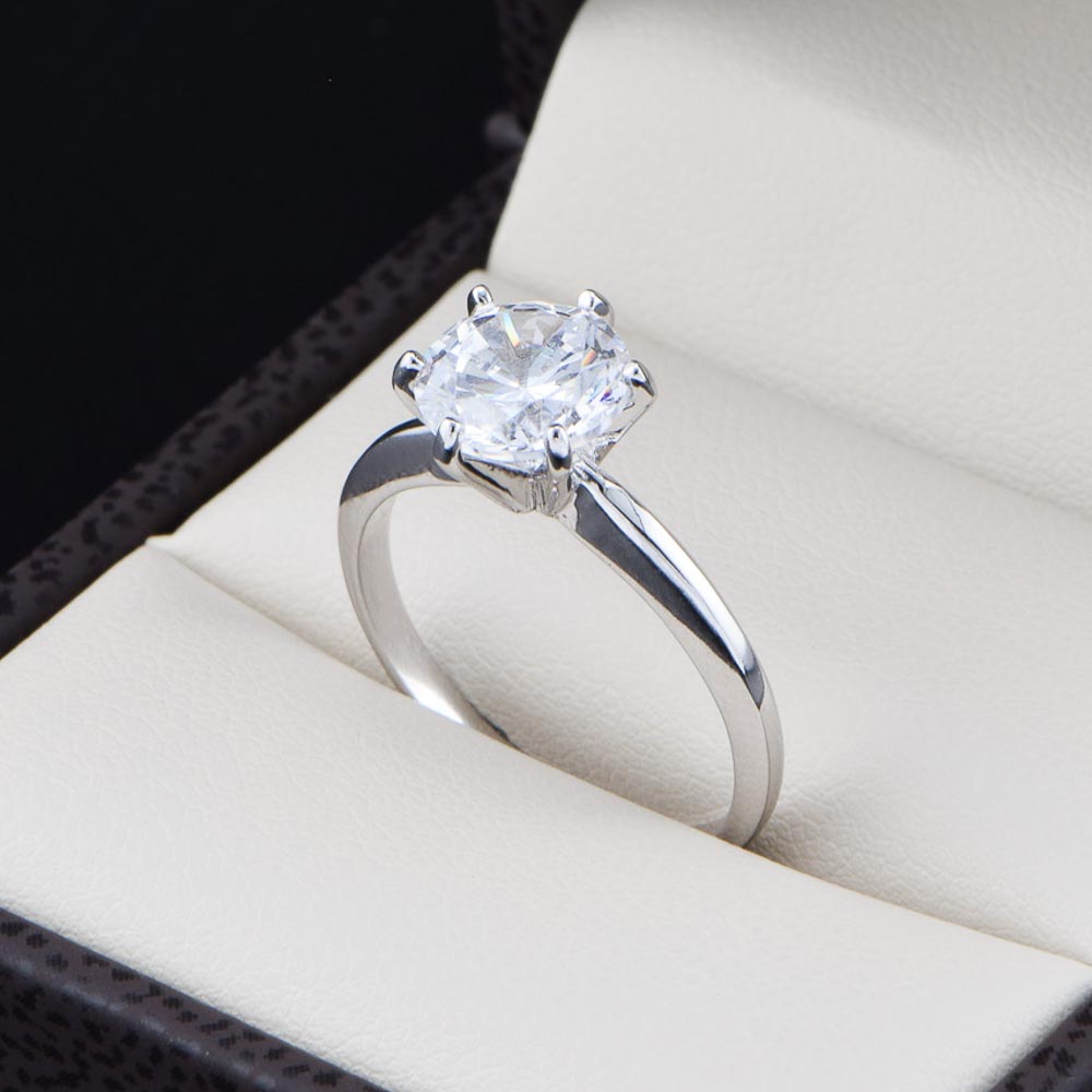 Anillo de promesa en Plata 925 con zirconias Joyeria Alahas ABPS-003