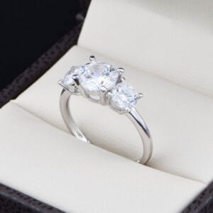 Anillo de promesa en Plata 925 con zirconias Joyeria Alahas ABPS-004