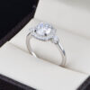 Anillo de promesa en Plata 925 con zirconias Joyeria Alahas ABPS-005