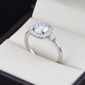 Anillo de promesa en Plata 925 con zirconias Joyeria Alahas ABPS-005