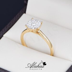 Anillo de compromiso en Oro 14k con diamantes Joyeria Alahas sdiam-148