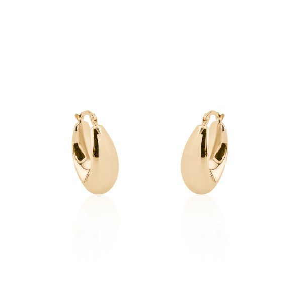 Aretes huggies de oro 14k