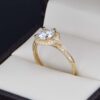 Anillo de compromiso oro 14kt con zirconias Soloz-259