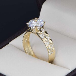 Anillo de compromiso Oro 14k y zirconias Joyeria Alahas SOLOZ-265