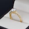 Anillo de compromiso Oro 14k y zirconias Joyeria Alahas SOLOZ-270