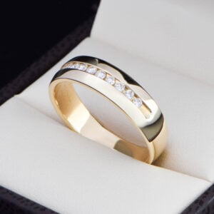 Aro de boda Oro 14k Diamantes Joyeria Alahas ADIAM-031