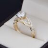 Anillo Compromiso Oro 14k Zirconias Joyeria Alahas Soloz-288