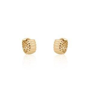 Aretes huggies de oro 14k