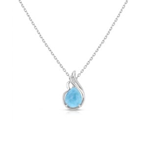 Cadena en Larimar Plata 925 Joyeria Alahas CDPM-077