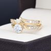 Duo de boda Oro 14k Zirconias Joyeria Alahas do-120