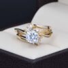 Duo de boda Oro 14k zirconias Joyeria Alahas Do-124